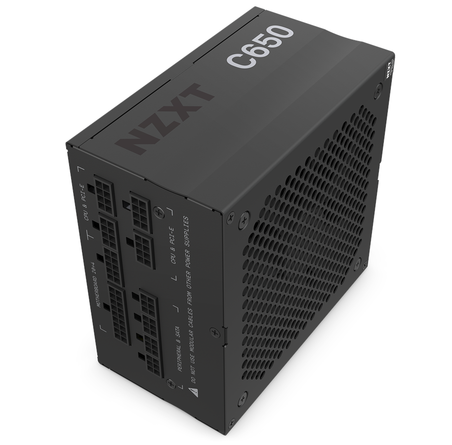 Strømforsyning - NZXT C-Series Gold C650 Strømforsyning - 650 Watt - 135 mm - ATX - 80 Plus Gold certified - PA-6G1BB-EU
