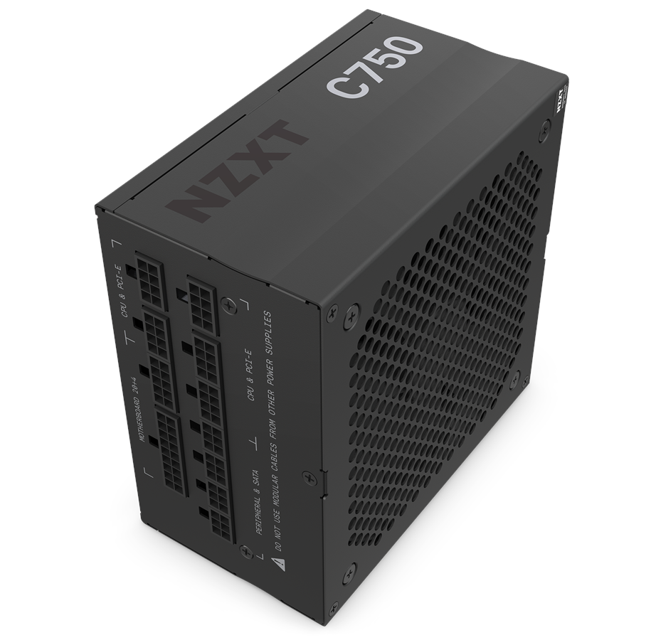 Strømforsyning - NZXT C-Series Gold C750 Strømforsyning - 135 mm - ATX - 80 Plus Gold certified - PA-7G1BB-EU
