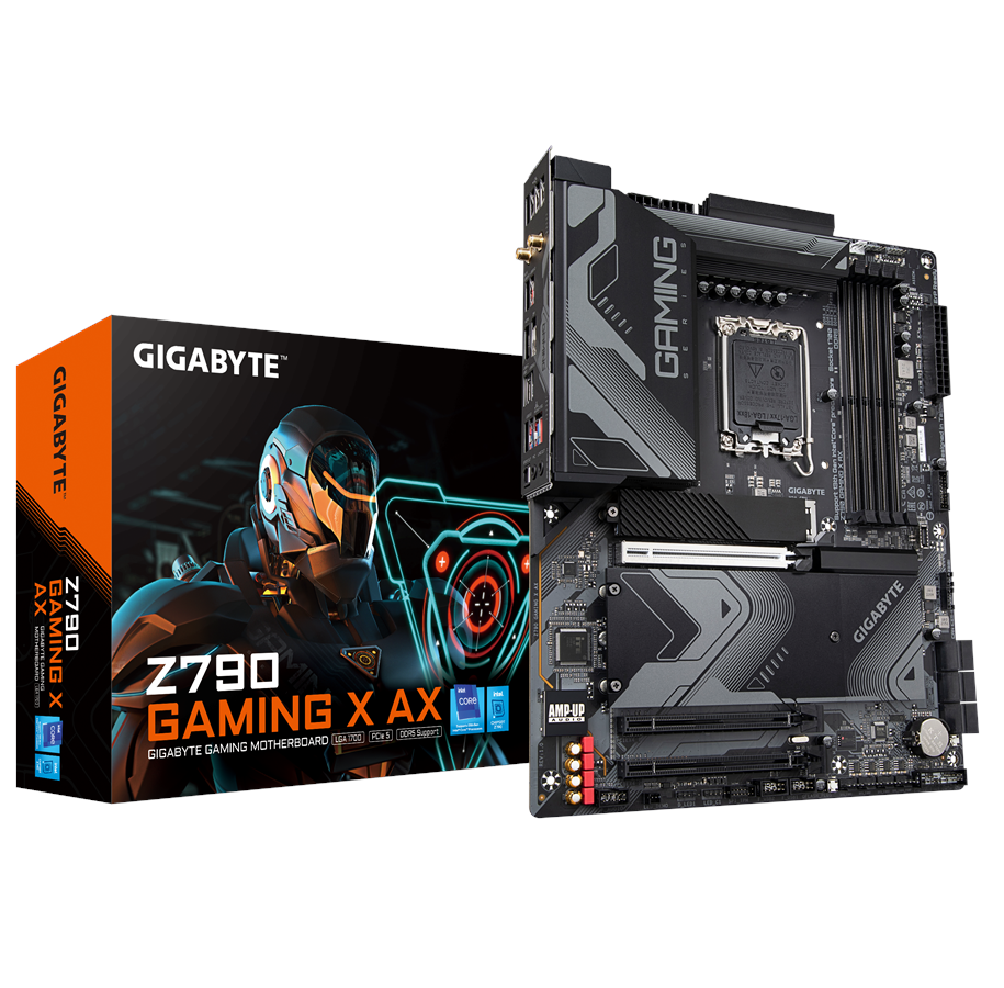 Bundkort - GIGABYTE Z790 GAMING X AX Bundkort - Intel Z790 - Intel LGA1700 socket - DDR5 RAM - ATX - Z790 GAMING X AX