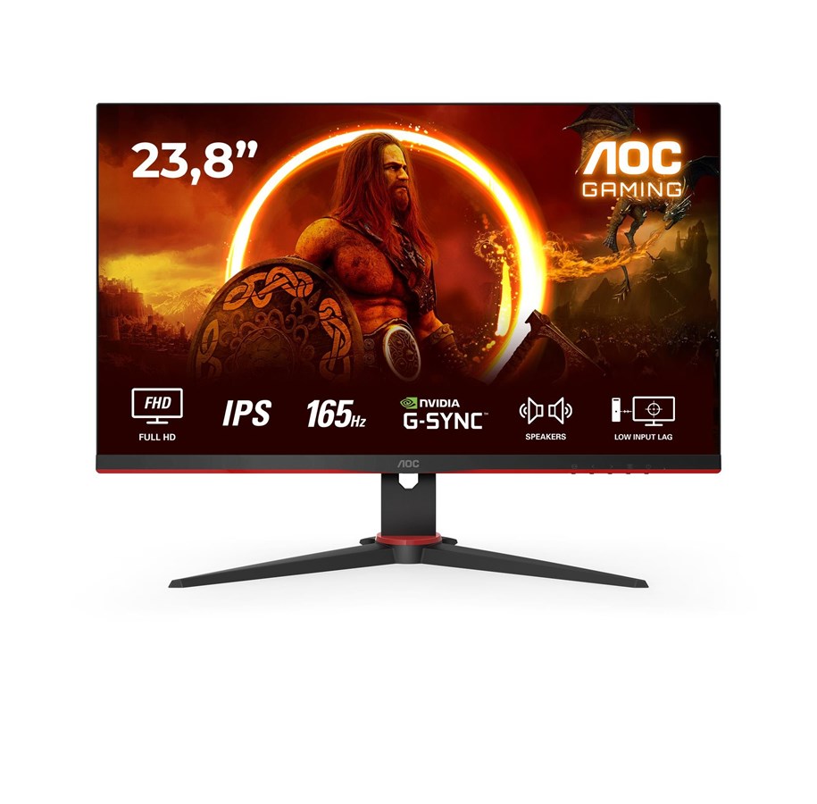 Skærm - 24" AOC G2 Gaming 24G2SPAE/BK - 1920x1080 - 165Hz - IPS - 24G2SPAE/BK/EUR
