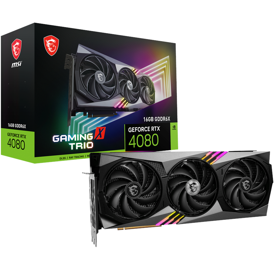 Grafikkort - MSI GeForce RTX 4080 GAMING X TRIO - 16GB GDDR6X RAM - Grafikkort - RTX 4080 16GB GAMING X TRIO