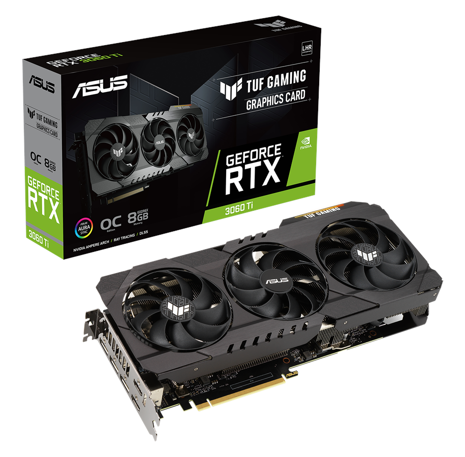 Grafikkort - ASUS GeForce RTX 3060 Ti TUF OC - 8GB GDDR6X RAM - Grafikkort - 90YV0IL0-M0NA00