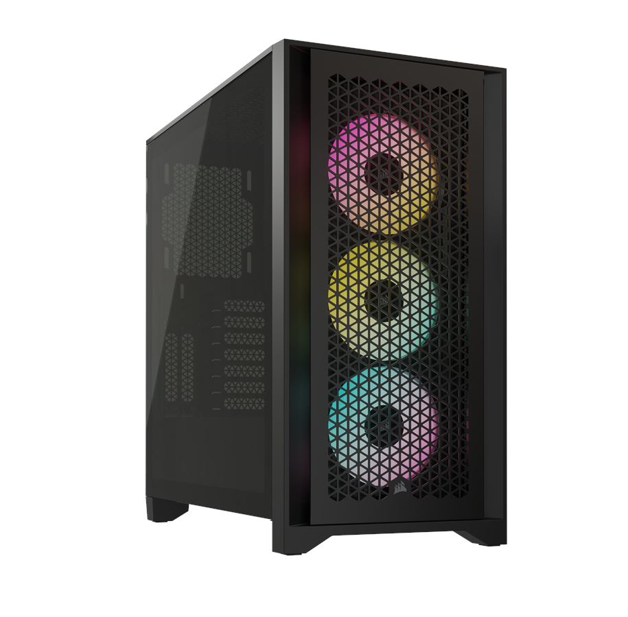 Kabinet - Corsair iCUE 4000D RGB Airflow TG - Black - Kabinet - Miditower - Sort - CC-9011240-WW