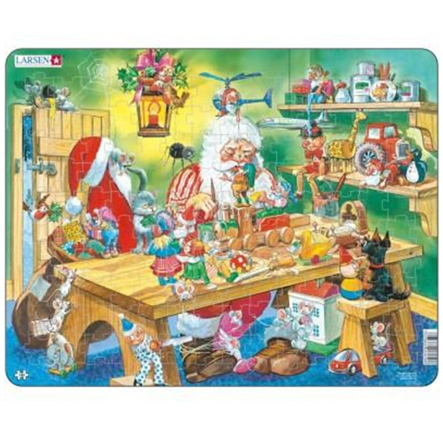 Puslespil - Larsen Puzzles Maxi Santa´s Workshop 140 pcs Puzzle - LA-EA2