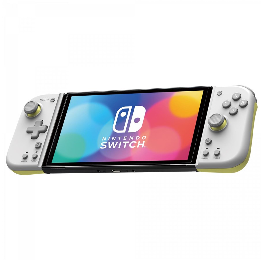Spil tilbehør - HORI Split Pad Compact (Light Gray & Yellow ) - Miscellaneous Controller - Nintendo Switch - NSW-373U