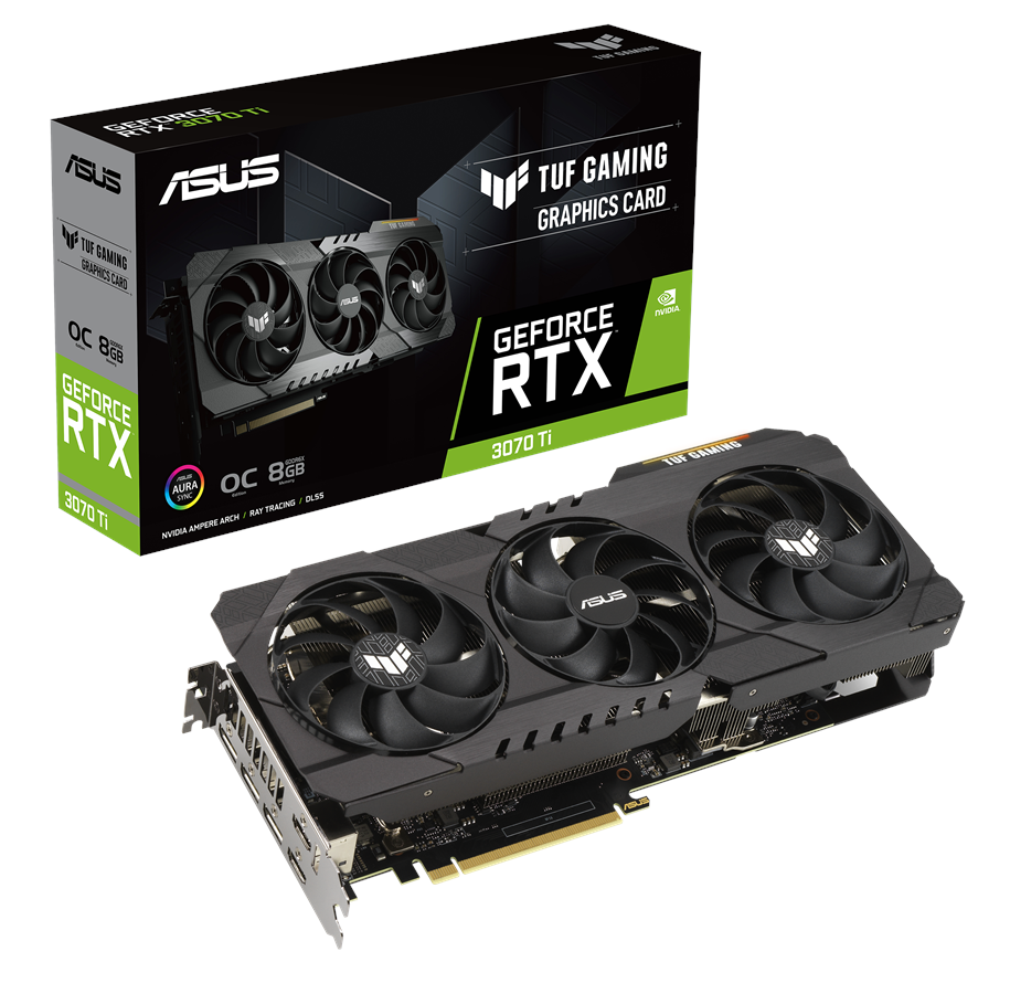 Grafikkort - ASUS GeForce RTX 3070 Ti TUF OC V2 - 8GB GDDR6X RAM - Grafikkort - 90YV0IS1-M0NA00