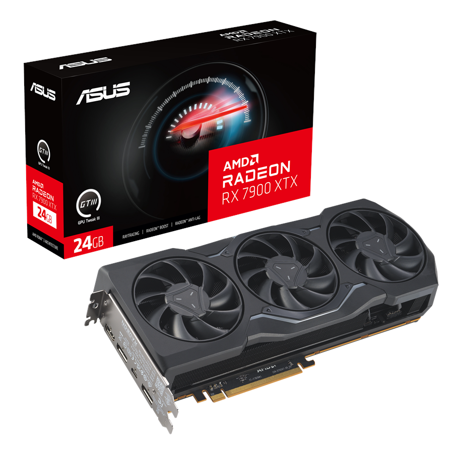Grafikkort - ASUS Radeon RX 7900 XTX AMD Reference - 24GB GDDR6 RAM - Grafikkort - 90YV0IT0-U0NM00