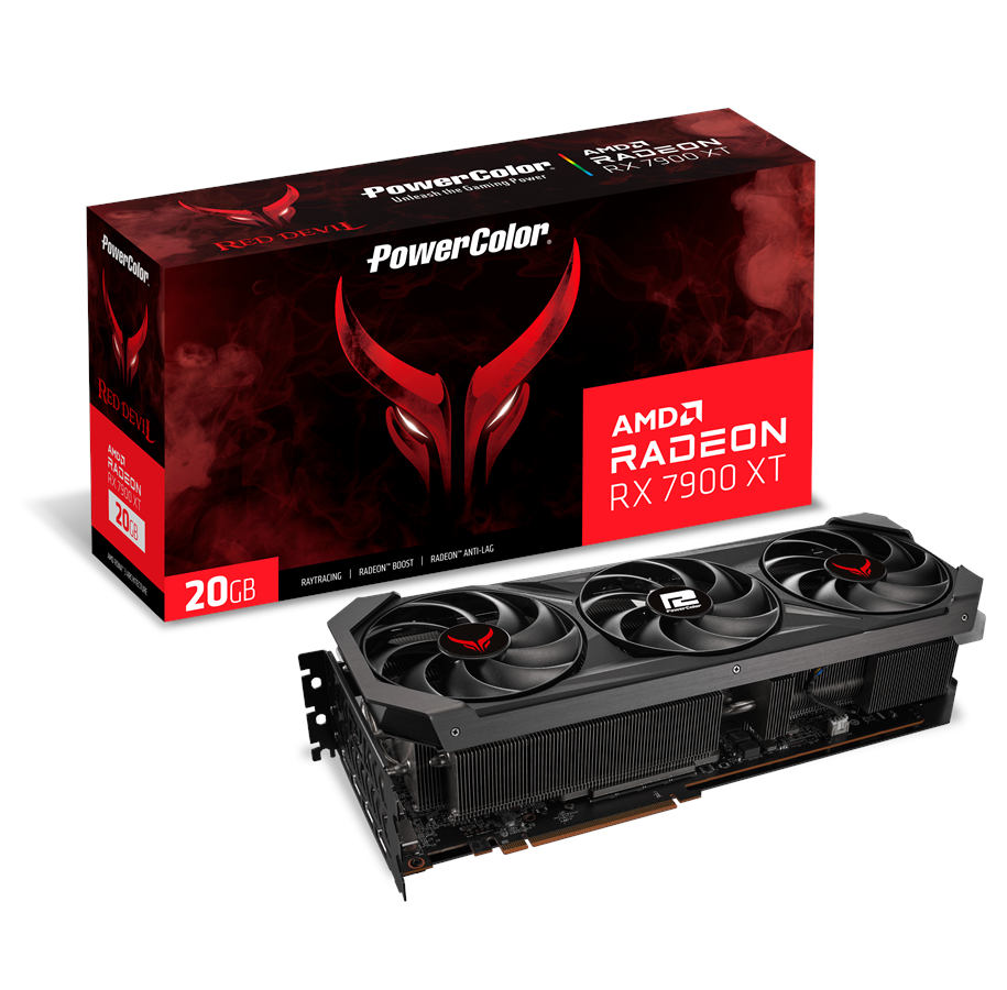 Grafikkort - PowerColor Radeon RX 7900 XT Red Devil - 20GB GDDR6 RAM - Grafikkort - RX7900XT 20G-E/OC