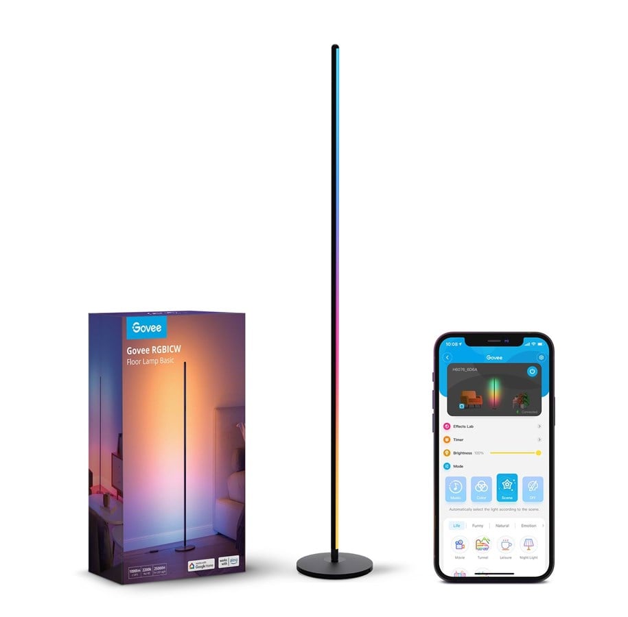 Smart Home - Govee RGBICW Smart Corner Floor Lamp - H6076312