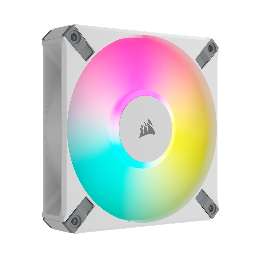 Kabinet Køler - Corsair iCUE AF120 RGB ELITE - White - Kabinet køler - 120mm - Hvid med RGB - 34 dBA - CO-9050157-WW