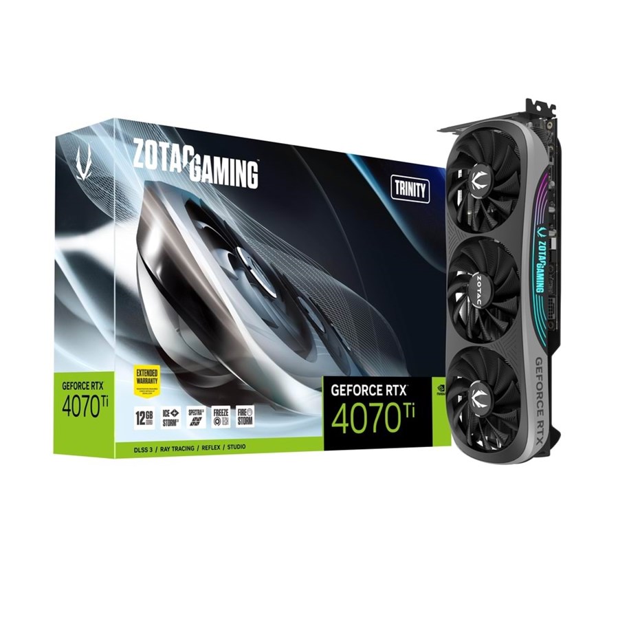 Grafikkort - ZOTAC GeForce RTX 4070 Ti Trinity - 12GB GDDR6X RAM - Grafikkort - ZT-D40710D-10P