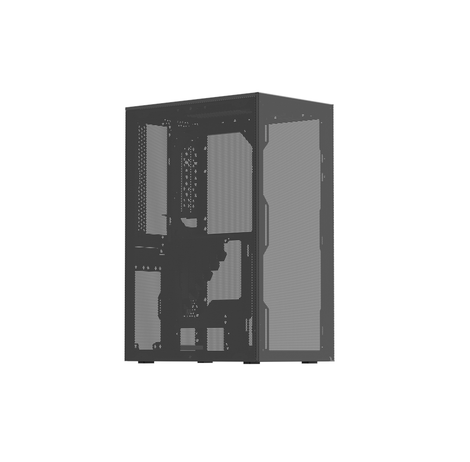 Kabinet - Ssupd Meshroom S V2 Mini-ITX Case - Full Mesh - Charcoal Black - PCIE 4.0 - Kabinet - Grå - SSU-MESH-S-GY-PCI4