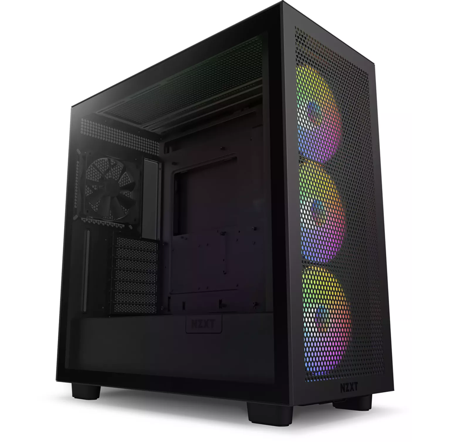 Kabinet - NZXT H7 Flow RGB - Matte Black - Kabinet - Miditower - Sort - CM-H71FB-R1