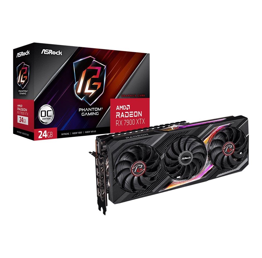 Grafikkort - ASRock Radeon RX 7900 XTX Phantom Gaming OC - 24GB GDDR6 RAM - Grafikkort - 90-GA3YZZ-00UANF