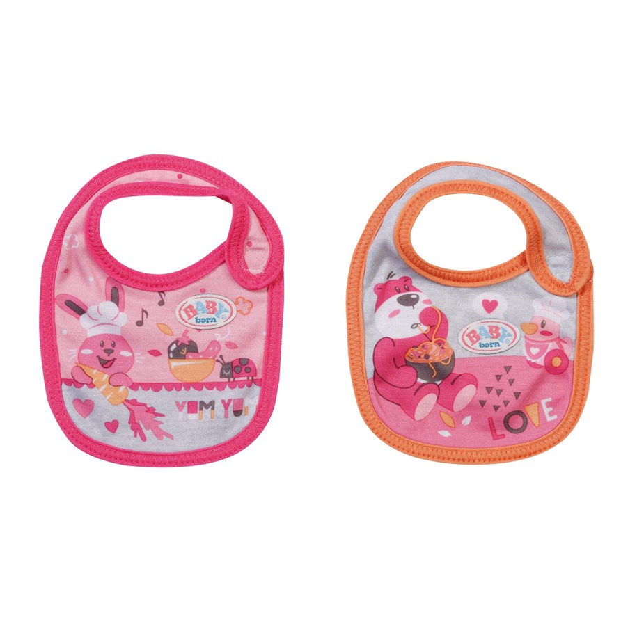 Dukker & Tilbehør - Baby Born Bib 2 assorted - 834084