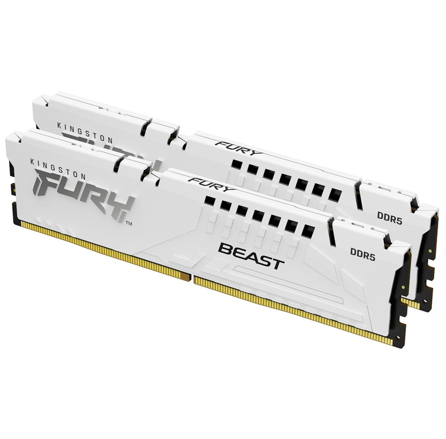 RAM - Kingston FURY Beast DDR5-6000 - 64GB - CL36 - Dual Channel (2 pcs) - AMD EXPO - Hvid - KF560C36BWEK2-64