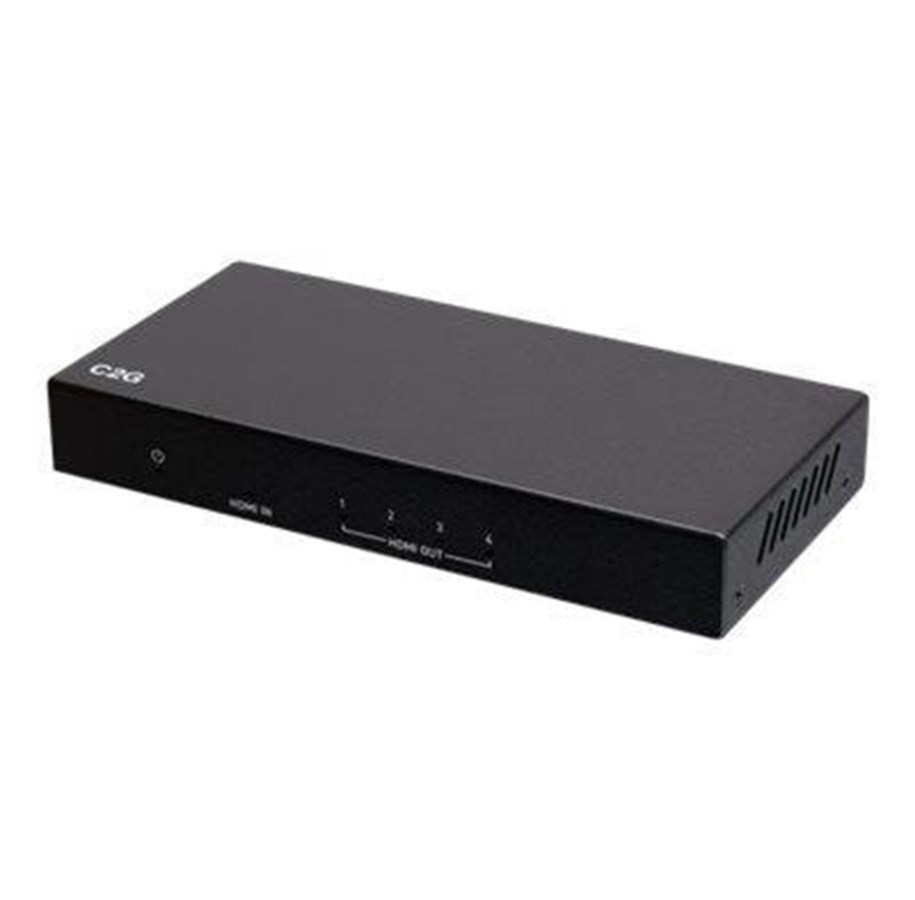 Skærm & Lyd switch - C2G 4-Port HDMI Distribution Amplifier Splitter - 4K 60Hz - HDR - 7.1 Audio - video/audio splitter - 4 ports - C2G41601