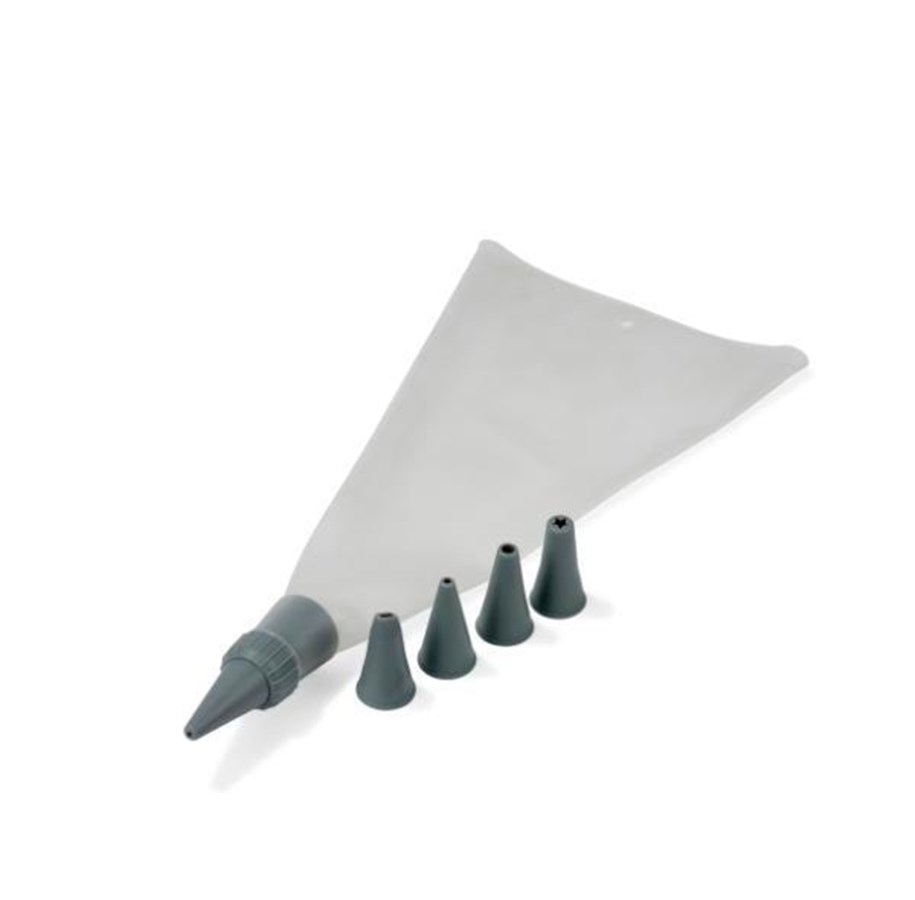 Køkkentilbehør - Funktion Piping bag 5 nozzles grey - 222100