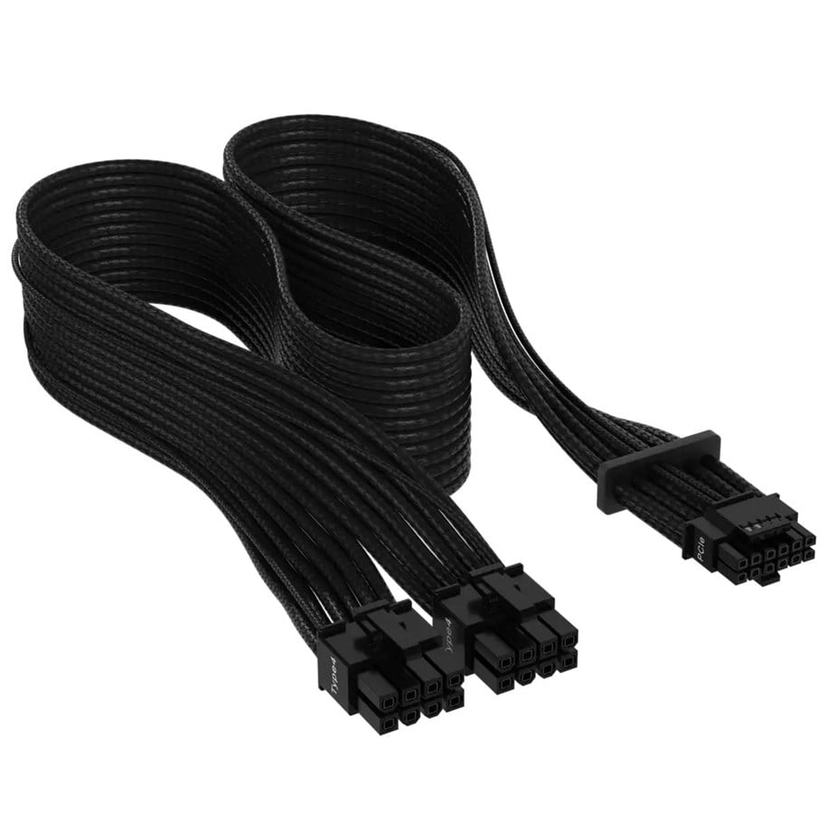 Strømkabel (intern) - Corsair Premium individually sleeved 12VHPWR - Sort - CP-8920331