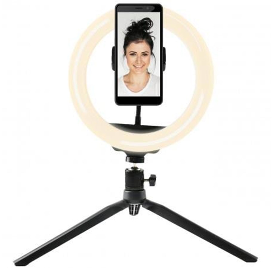 Streamingudstyr - DENVER Ring Light 8" - 19cm - 600 Lumen - 3000-6500K - RLS-801
