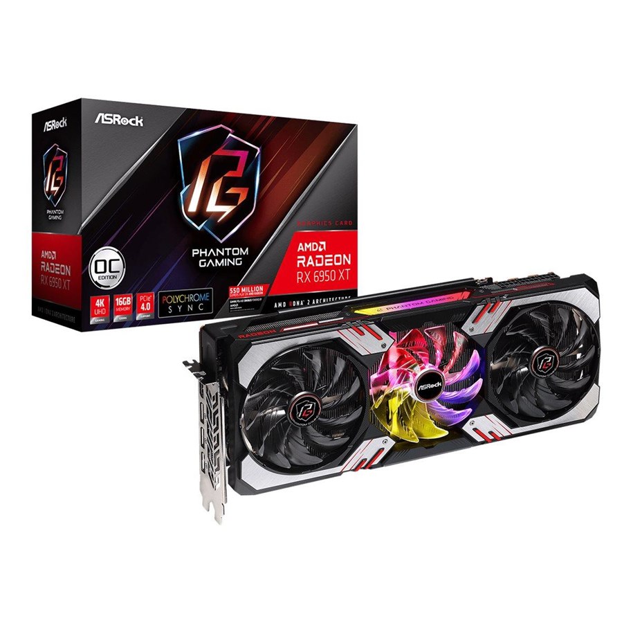 Grafikkort - ASRock Radeon RX 6950 XT OC - 16GB GDDR6 RAM - Grafikkort - 90-GA49ZZ-00UANF