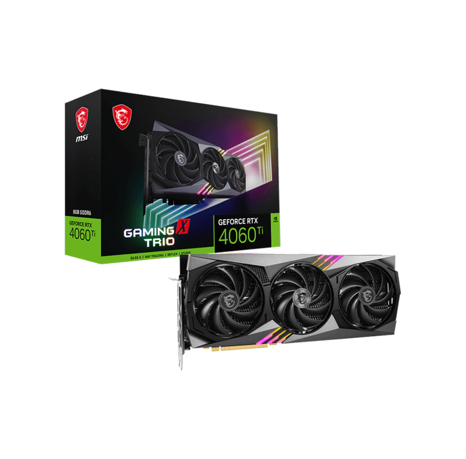 Grafikkort - MSI GeForce RTX 4060 Ti GAMING X TRIO - 8GB GDDR6 RAM - Grafikkort - RTX 4060 Ti GAMING X TRIO 8G