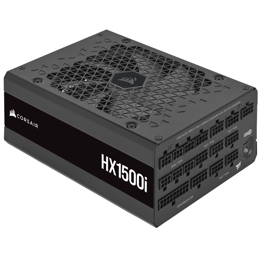 Strømforsyning - Corsair HX1500i (2023) Strømforsyning - 1500 Watt - 140 mm - ATX 3.0 - 80 Plus Platinum certified - CP-9020261-EU