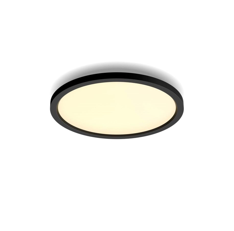 Lampe sur rail Hue Perifo - Alimentation plafond 2 points 100 W - Noir