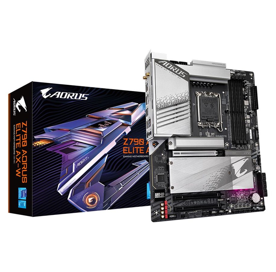 Bundkort - GIGABYTE Z790 AORUS ELITE AX WHITE Bundkort - Intel Z790 - Intel LGA1700 - DDR5 RAM - ATX - Z790 AORUS ELITE AX-W