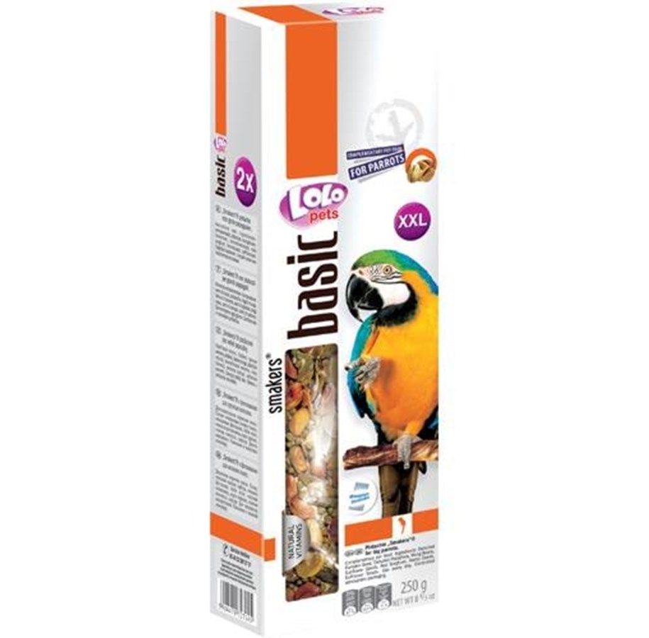 Fuglefoder, snacks & vitaminer - Lolo Pets 2x seed sticks XXL parrot pistachio - FF72714