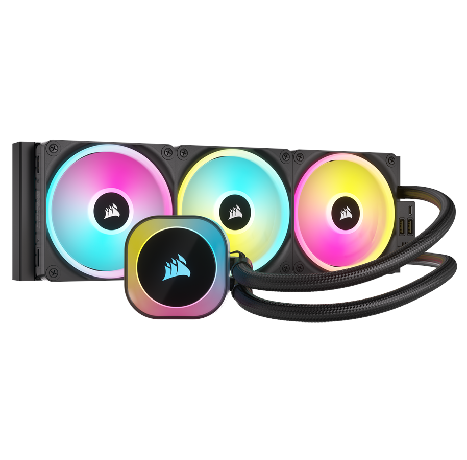 CPU Køler - Corsair iCUE LINK H150i RGB - Black - CPU Vandkøling - Max 37 dBA - CW-9061003-WW