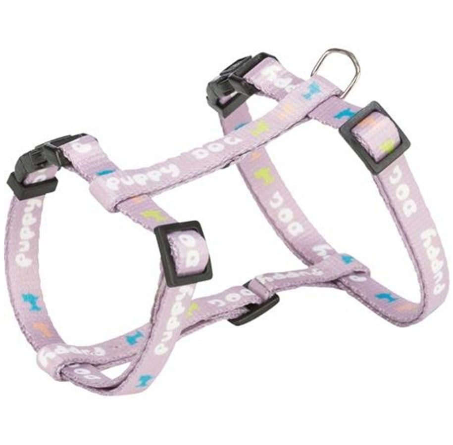 Hunde - Trixie Junior Puppy H-Harness with Lead M-L: 27-45cm/10mm 2m. light lilac - TX15354