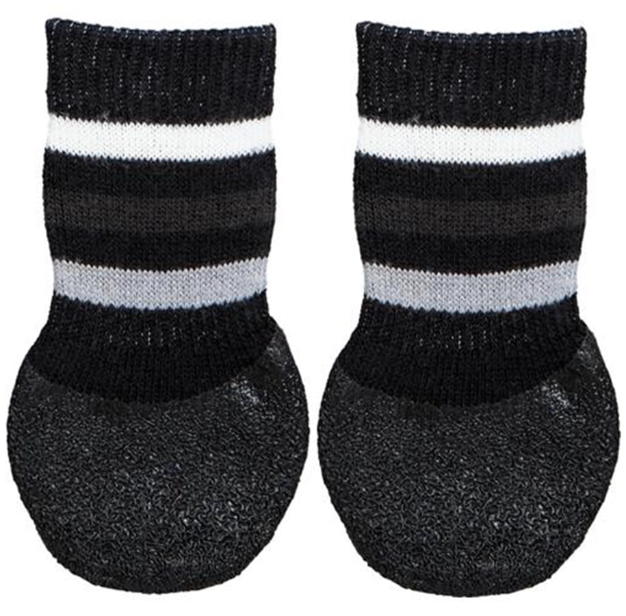 Hunde - Trixie Dog Socks non-slip L–XL 2 pcs. Black - TX19525
