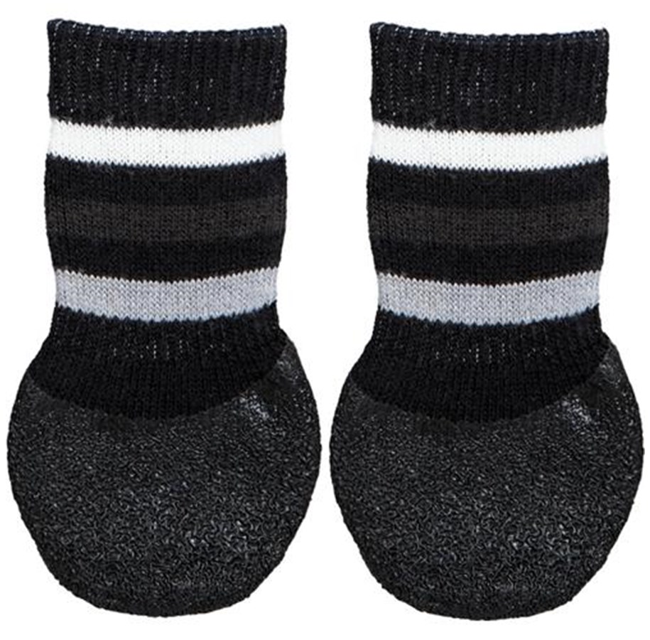 Hunde - Trixie Dog Socks non-slip XL 2 pcs. Black - TX19526