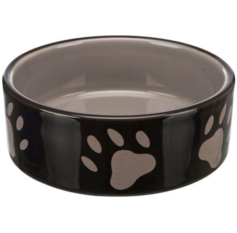 Hunde - Trixie Ceramic Bowl w/ paws 0.3 l/ø 12cm - TX24531