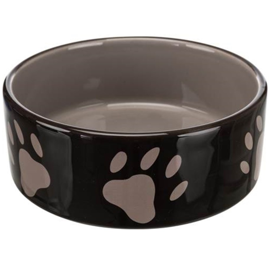 Hunde - Trixie Ceramic Bowl w/ paws 0.8 l/ø 16cm - TX24532