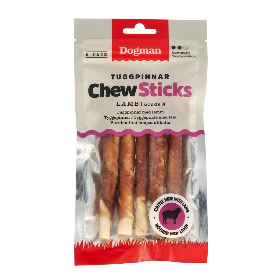 Hunde - Dogman Tyggepinde med lam 5-pack - 310237