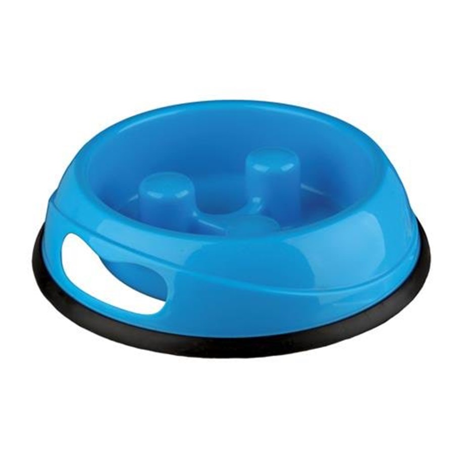 Hunde - Trixie Slow Feeding Plastic Bowl 0.45 l/ø 20 cm assorted colours - TX25031