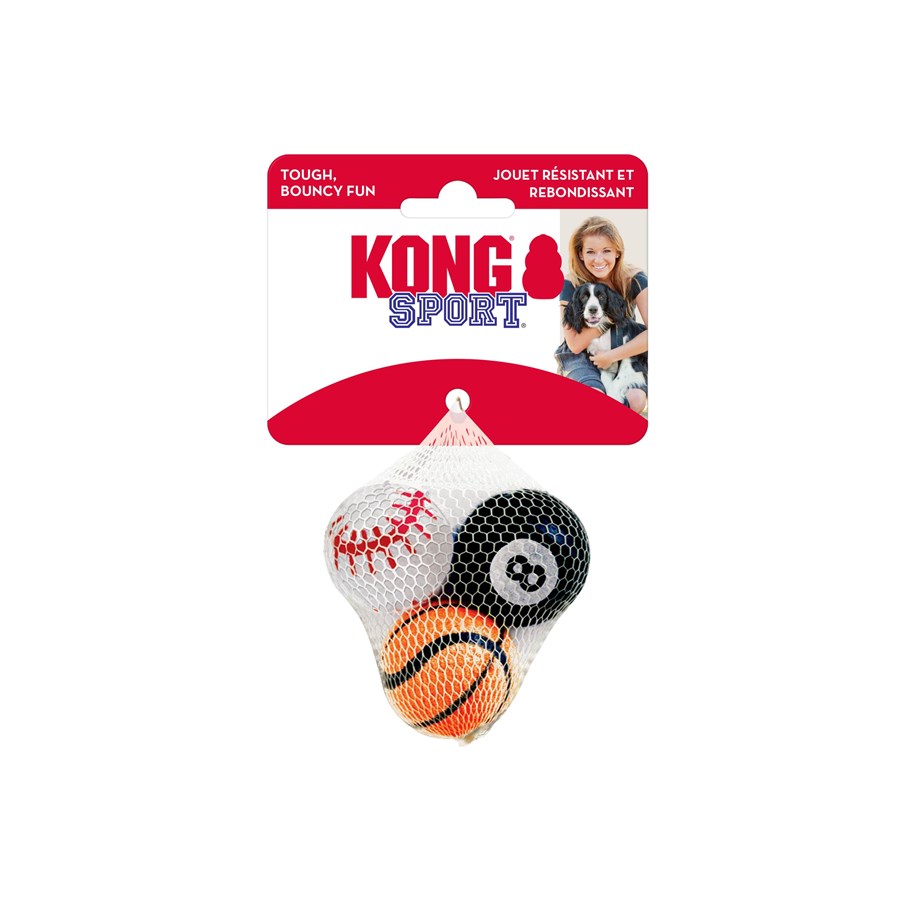 Hunde - KONG Dog Toy Sport Balls XSmall 4cm Assorted Colors (3-Pack) - 340501