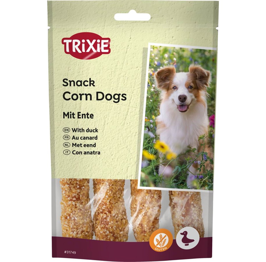 Hunde - Trixie Hundegodbidder Snack Corn Dogs med And 100g - 31749