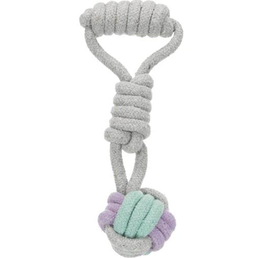 Hunde - Trixie Junior Playing Rope with Woven-in Ball ø 6 cm/23 cm - TX32813