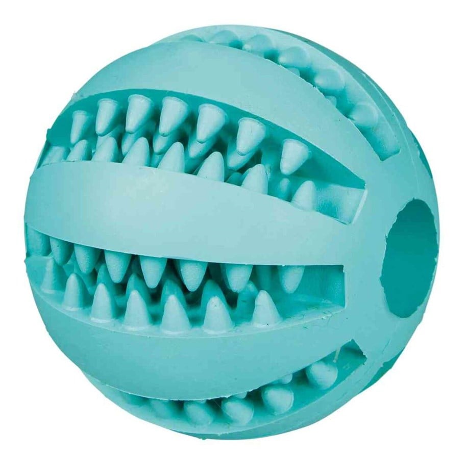 Hunde - Trixie Dog Toy Denta Fun Ball Rubber Mint Flavour 6cm - TX-32880