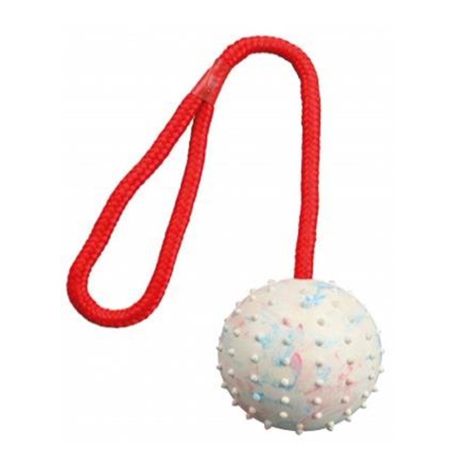 Hunde - Trixie Ball on a Rope ø 7/30cm assorted colours - TX3308