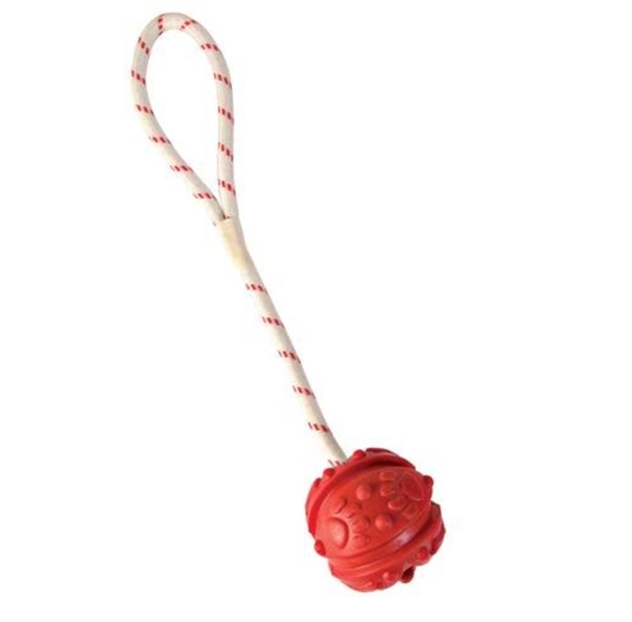 Hunde - Trixie Ball on Rope ø 4.5/35 cm assorted colours - TX33481