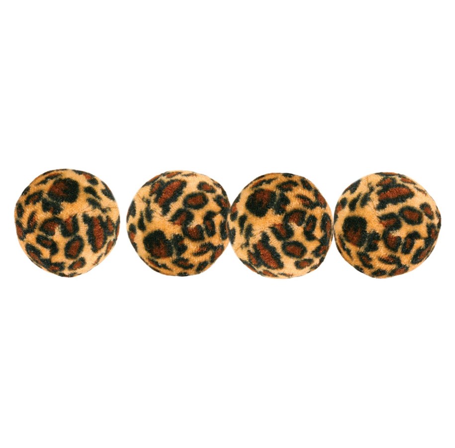 Katte - Trixie Set of Toy Balls with Leopard Print ø 4 cm - TX4109
