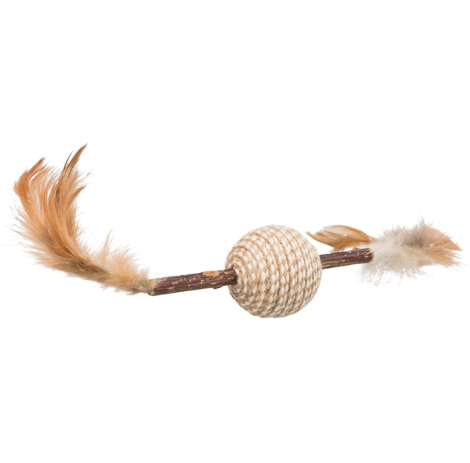 Katte - Trixie Matatabi Fjer og Raslebold Kattelegetøj 20cm - TX42431