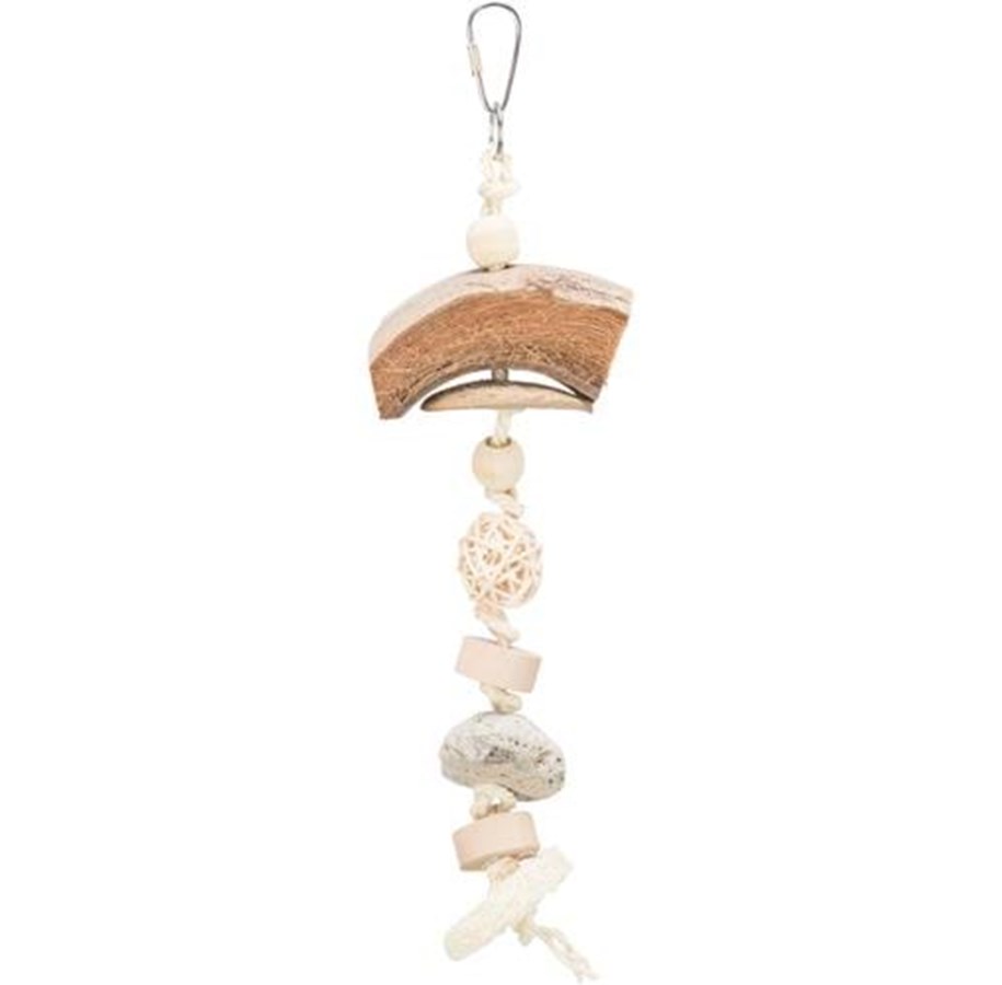 Fuglebure, huse & tilbehør - Trixie Toy coconut/rattan/lava rock 35 cm - TX51692