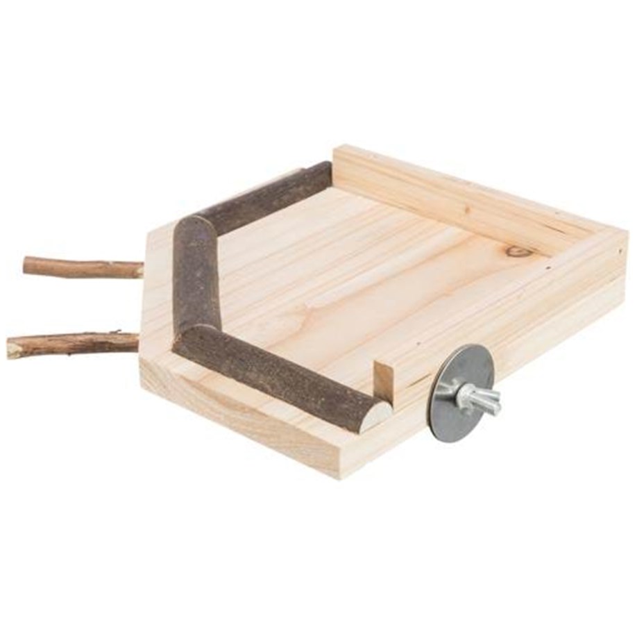 Fuglelegetøj - Trixie Landing area with perches wood 19 × 19 cm - TX51698