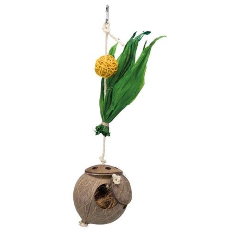 Fuglelegetøj - Trixie Coconut on sisal rope 35 cm - TX58920