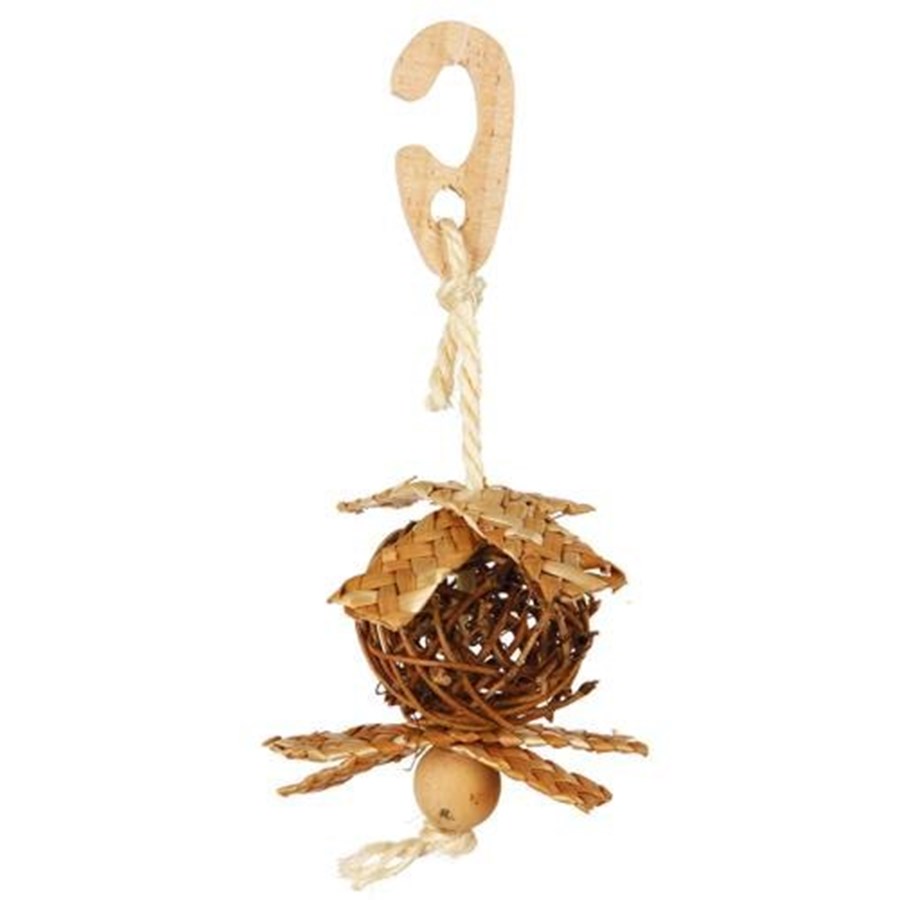 Fuglebure, huse & tilbehør - Trixie Wicker Ball with Sisal Rope ø 5.5 × 15 cm - TX58965
